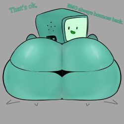 adventure_time ass_focus big_ass bmo cartoon_network guywithdapen huge_butt looking_back_at_viewer mob_face solo text thick_ass thong