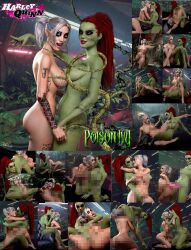 2girls 3d ass batman_(series) big_ass big_breasts breasts busty censored completely_naked completely_naked_female completely_nude completely_nude_female curvaceous curvy curvy_figure dc dc_comics eyebrows eyelashes eyes female female_only green-skinned_female green_body green_skin hair harley_quinn hips hourglass_figure kissing large_breasts legs light-skinned_female light_skin lips makeup mosaic_censoring multicolored_hair nude pamela_isley poison_ivy red_hair slim_waist supervillain supervillainess tattoos thighs villain villainess voluptuous voluptuous_female waist yuri zulubean