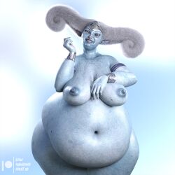 3d 3d_(artwork) areolae ass bbw belly big_ass big_belly big_butt blue_areola blue_body blue_skin breasts chubby chubby_female crown daz3d daz_studio female female_only gilf granny hair large_ass large_belly large_butt legs lowhangingfruit3d_(artist) nude nude_female old_woman older_female overweight overweight_female pinup solo solo_female solo_focus thick thick_ass thick_thighs thighs white_hair wide_hips winter_fae