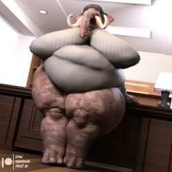 3d anthro bbw big_ass big_belly big_breasts bodysuit daz3d daz_studio elephant furry furry_only gertrude_pachyderm_(lhf3d) gray_hair larger_female lowhangingfruit3d_(artist) mammal mature mature_female mature_woman old older_female overweight pinup skirt solo solo_female ssbbw thick thick_ass thick_thighs trunk wide_hips