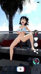 3d animated barefoot big_areola cartoony dildo dildo_in_pussy dildo_riding electronics feet female gorillaz human long_tongue masturbating masturbation mp4 music noodle_(gorillaz) outdoor_masturbation outdoors pale_skin phone sex_toy sound tagme tank_top thespig tiktok tiktok_overlay toenail_polish vaginal video