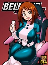 1girls belmont big_ass big_breasts big_butt big_nipples bodysuit boku_no_hero_academia female_human game_controller gaming_chair hero_outfit_(mha) heroine human large_breasts light-skinned_female my_hero_academia nintendo_wii ntr ochako_uraraka ochako_uraraka_(hero_outfit) self_upload short_hair slim_waist superhero_costume superheroine teenage_girl teenager thick_thighs thighs wide_hips wii_remote