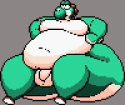 big_ass big_penis bubble_butt chip_at_night green_yoshi huge_ass huge_cock mario_(series) nintendo penis yoshi yoshi's_island