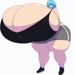 1girls animated ass big_ass bouncing_breasts breasts busty cleavage enormous_breasts female female_focus female_only fully_clothed giant_breasts huge_ass huge_thighs hyper hyper_ass hyper_breasts hyper_thighs purifierunit37 shorts solo thick_thighs top_heavy wide_hips