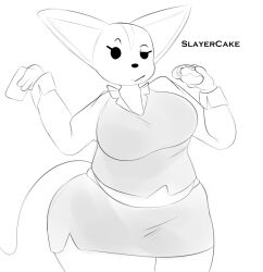 aggressive_retsuko aggretsuko big_breasts breasts female fenneko plantedpot sanrio tagme thick_thighs wide_hips