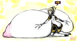 aigis_(persona) artist_request breasts_bigger_than_body female huge_breasts hyper hyper_breasts persona persona_3 robot solo