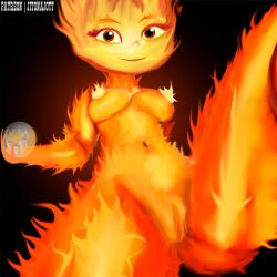 1:1 2023 ass black_background breasts closed_smile disney elemental_(pixar) elemental_creature elemental_humanoid ember_lumen eyebrows eyelashes female fire fire_creature fire_humanoid genitals hi_res humanoid jitonajott looking_at_viewer medium_breasts mouth_closed not_furry nude pixar pseudo_hair pupils pussy seductive simple_background smile smiling_at_viewer solo thick_thighs