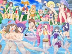 00s 20girls 2boys 4:3 6+girls absolutely_everyone all_fours alternate_version_available annotated armpits arms_up ashley_(pokemon) ass asymmetrical_hair back bangs barefoot bikini black_hair blonde_hair blue_(pokemon) blue_eyes blue_hair blue_skirt blue_sky blue_swimsuit blunt_bangs bow breast_grab breasts brock_(pokemon) brown_hair building cape casual_nudity chain-link_fence chansey clair_(pokemon) clavicle cleavage cloud cloudy_sky collarbone collared_shirt crossdressing crossed_legs dark-skinned_female dark_skin dawn_(pokemon) day diglett dual_persona earrings elite_four erika_(pokemon) everyone feet female female_focus fence floating floral_print flower fondling_breast frilled_swimsuit frills frontier_brain goggles goggles_on_head grabbing green_(pokemon) green_eyes green_hair greta_(pokemon) grey_hair groping group gym_leader hair_bobbles hair_bun hair_ornament hair_over_one_eye hair_ribbon hairband hairbow hand_on_hip hands_on_hips hands_up harem hat hidden_object_picture human human_only janine_(pokemon) jasmine_(pokemon) jewelry jigglypuff jovi_(pokemon) kasumi_(pokemon) kelly_(pokemon) kirlia kris_(pokemon) lan_(pokemon) large_bow large_breasts large_group leaf_(pokemon) legs_crossed light-skinned_female light_skin liza_(pokemon) long_hair long_twintails looking_at_another looking_at_viewer looking_back lovrina_(pokemon) luvdisc male mana_(pokemon) may_(pokemon) medium_breasts midriff mudkip multiple_boys multiple_girls navel nintendo nude nude_female one-piece_swimsuit one_eye_closed open_mouth orange_hair orange_swimsuit outdoors pale-skinned_female pale_skin pants partially_submerged pettanko phoebe_(pokemon) pikachu pink_bikini pink_bow pink_hair pink_swimsuit pokemoa pokemon pokemon_(anime) pokemon_(species) pokemon_adventures pokemon_frlg pokemon_gsc pokemon_rgby pokemon_rse pokemon_xd polka_dot polka_dot_bikini polka_dot_swimsuit ponytail pool purple_eyes purple_hair purple_swimsuit pussy ran_(pokemon) red_eyes ribbon roxanne_(pokemon) sabrina_(pokemon) satoshi_(pokemon) school_swimsuit shiny shiny_hair shirt short_hair short_ponytail side_ponytail sitting skirt sky sling_bikini small_breasts smile spiky_hair standing straight_hair strapless straw_hat striped striped_bikini striped_swimsuit submerged sukumizu surskit swimming swimsuit tied_hair toes towel turtleneck twintails two_side_up uncensored very_long_hair wading wallpaper water wet white_school_swimsuit white_swimsuit whitney_(pokemon) wide_ponytail wig wimmelbild window wink wristband yellow_(pokemon) yellow_skirt