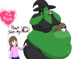 bbw belly big_belly bone death fat female female_pred female_prey green_glutton hard_vore huge_belly milf mother's_day mother_prey post_vore size_difference skull vore witch