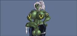 abs adjatha big_balls big_breasts big_penis futanari green_body green_skin muscular_futanari muscular_herm muscular_intersex trials_in_tainted_space tusks white_hair yellow_eyes