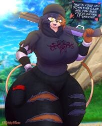 catgirl fortnite furry huge_ass huge_breasts meow_skulls_(fortnite) nightlyflare text