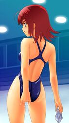 arena_(company) ass competition_swimsuit high_res highres initial-g kimi_ga_nozomu_eien mizugi one-piece_swimsuit photoshop pool pussy_juice red_hair suzumiya_akane swimsuit wet