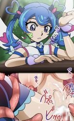 1girls blue_angel skye_zaizen stuck susususu0909osi yu-gi-oh! yu-gi-oh!_vrains zaizen_aoi