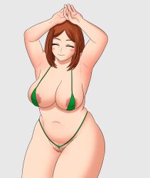 1girls armpits arms_up big_ass big_breasts boku_no_hero_academia breasts closed_eyes female female_only green_hair green_thong green_underwear happy light-skinned_female light_skin mature mature_female mfuncen micro_bikini milf my_hero_academia nipples nipples_peek ochako's_mother pink_nipples pose posing posing_for_the_viewer pubes pubes_exposed pubic_hair pubic_hair_peek red_cheeks short_hair smile smiling smooth_skin solo solo_female thick_ass thick_thighs thong tight_clothing tight_fit tight_underwear underwear white_background