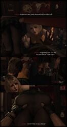 1boy 1girls 3d anus ashley_graham ashley_graham_(ella_freya) ass ass_grab asshole blonde_hair comic comic_page female leon_scott_kennedy male nixee3d pantyhose pussy resident_evil resident_evil_4 resident_evil_4_remake see-through see_through short_hair skirt skirt_lift skirt_up spread_anus spread_ass spread_butt spreading text through_clothes through_clothing