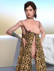 3d areolae athletic athletic_female blue_eyes bracelet breasts breasts_out brown_hair busty cm2023 dress earrings ellie_(the_last_of_us) ellie_williams female female_focus female_only freckles hourglass_figure naughty_dog navel necklace nipples nude nude_female nudity pendant pinup pinup_pose pubes pubic_hair pussy short_hair tagme tattoo the_last_of_us the_last_of_us_2 vagina wide_hips