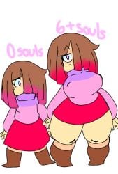 1girls alternate_universe ass_expansion bete_noire bete_noire_(mochikirb_style) big_breasts breast_expansion female_only glitchtale huge_breasts mochikirb solo tagme thick_thighs thunder_thighs transformation undertale undertale_(series) undertale_au