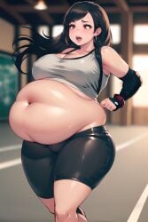 ai_generated bbw belly_overhang big_belly big_breasts big_female blush chubby chubby_female embarrassed exhausted fat fat_ass fat_female fat_fetish fat_girl fat_woman fatty final_fantasy final_fantasy_vii huge_belly large_female obese obese_female out_of_breath overweight overweight_female plump pork_chop thick_thighs tifa_lockhart weight_gain