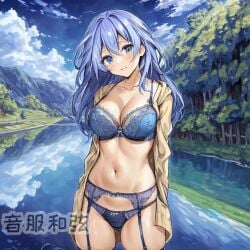 1girls ai_generated duel_monster eria_the_water_charmer lingerie yu-gi-oh!