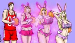 ass_expansion bimbo bimbofication breast_expansion bunny_ears coomanfu eye_color_change female hair_color_change hair_growth huge_ass huge_breasts lip_expansion mtf_transformation navel thick_lips thick_thighs thigh_expansion transformation transformation_sequence wide_hips