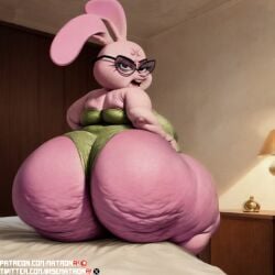 4k ai_generated anthro ass bbw big_ass big_butt cartoon_network cellulite furry furry_only gilf glasses grandmother granny granny_jojo highres huge_hips joanna_watterson large_ass looking_back matronai_(artist) mature mature_female mature_woman nipples old older_female patreon patreon_username pink_fur pinup rabbit sitting ssbbw stable_diffusion the_amazing_world_of_gumball thick thick_ass thick_thighs thighs twitter_username wide_hips