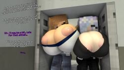 avana_kastenmeier(tittank) breast_expansion breast_inflation breasts breasts_bigger_than_head expansion exposed_nipples inflation lactation milk mine-imator minecraft sara_abrams(tittank) stretched_clothing stuck stuck_in_door tittank