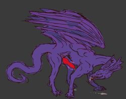 absurd_res dragon ejaculation feral flight_rising hi_res hyracia knot male mirror_dragon snarling solo