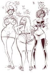 big_breasts breasts condom ed_edd_n_eddy fred_perry huge_ass kanker_sisters lee_kanker lifted_by_self marie_kanker may_kanker monochrome nipples shirt_lift tagme text