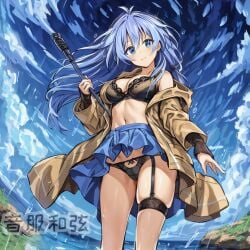 1girls ai_generated duel_monster eria_the_water_charmer lingerie yu-gi-oh!