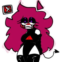 aged_up big_breasts black_lipstick breasts female fnf friday_night_funkin lipstick twitter twitter_user_oc