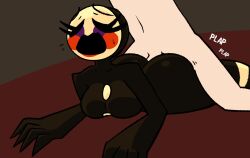 big_breasts big_butt bingusbongosss classic_fnaf_2_marionette classic_fnaf_2_puppet five_nights_at_freddy's laying_on_stomach marionette_(fnaf) original_fnaf_2_marionette original_fnaf_2_puppet puppet_(fnaf) the_painted thick_ass white_skin