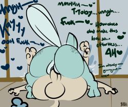 1-upclock 2pokemon amazon_position amazonian_mating_press anthro anus ass balls big_balls big_butt blue_body dialogue duo feet female freckles from_front_position generation_3_pokemon generation_5_pokemon genitals heart hi_res kay_(1-upclock) male male/female mudkip nintendo panpour penetration penis pokemon pokemon_(species) pussy romantic romantic_couple sex shaking tail tobias_(1-upclock) vaginal_penetration