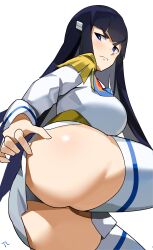 ass_focus blue_eyes dark_hair kill_la_kill kiryuuin_satsuki long_hair t-lex underskirt uniform