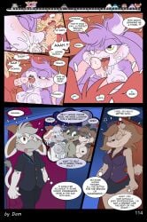 3_toes 4_fingers anthro babs_bunny breasts buster_bunny clothed clothing comic dam_(artist) dialogue english_text feet female fifi_la_fume fingers group hi_res lagomorph leporid male mammal mephitid page_114 plantigrade rabbit skunk speech_bubble text tiny_toon_adventures toes toons toony train vehicle warner_brothers