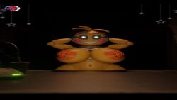 1girls 3d animated animatronic areolae big_breasts bouncing_breasts breasts eyebrows eyelashes female female_only feversfm five_nights_at_freddy's five_nights_at_freddy's_2 furry glowing_eyes heart-shaped_pupils large_breasts looking_at_viewer nipple_piercing nipples no_sound orange_nipples sharp_teeth shorter_than_10_seconds solo solo_female solo_focus tagme toy_chica_(fnaf) toy_chica_(love_taste) video video_games white_eyes yellow_body yellow_skin