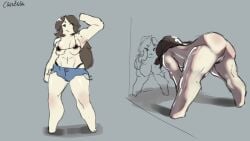 1girls artist_name brown_hair crazedrabbi mommy muscular roblox robloxian self_upload sketch tagme thick_thighs