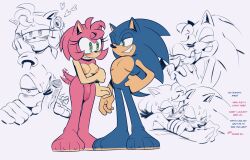 1cuntboy 1dickgirl 1futa amy_rose anthro anthro_only blush_stickers cuntboy dialogue fellatio flushed_face furry futanari happy_sex heart_symbol intersex mastectomy_scar nude penis sega somedivs sonic_(series) sonic_the_hedgehog wholesome wholesome_sex