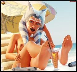 1girls 3d accurate_art_style ahsoka_tano airress3d_(3d-modeller) alien alien_girl alien_humanoid barefoot beach blender clone_wars feet female foot_fetish foot_focus medium_breasts nude official_style orange_skin outdoors outside public skinny snafusevsix soles solo solo_female star_wars star_wars_rebels toes togruta voyeur