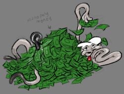 1boy :p aggie.io dollar_bills english_text fake_peppino goo_creature loodles male male_only monster penis pizza_tower precum slime slime_monster tapering_penis tendrils tentacle tongue_out unusual_penis