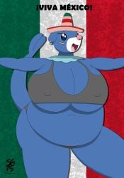 16th_of_september 1girls 2023 anthro anthro_pokemon ass belly belly_button big_ass big_breasts big_butt bikini blue_body blue_skin breasts breasts_bigger_than_head cute cute_face dia_de_la_independencia_de_mexico earrings fat_ass fat_belly fat_breasts fat_butt fat_legs female hat holidays mammal mammal_breasts mammal_humanoid mexican mexican_flag mexico mia_sandoval_(solandgamer75) navel neck nintendo nipples nipples_visible_through_clothing nostrils pink_nose pokemon pokemon_(species) pokemon_sm popplio sea_lion sea_lion_humanoid seal seal_humanoid smile smiling smiling_at_viewer solandgamer75 swimsuit swimwear tail underboob watermark