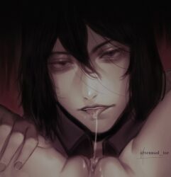 bsd bungo_stray_dogs female_pov fyodor_dostoevsky licking male pov pussy tagme venusal_tar watermark