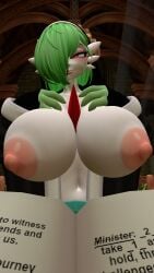 3d 3d_(artwork) big_ass big_breasts exposed_breasts gardevoir huge_breasts humanoid kallylady nun nun_gardevoir_(cervina7) pokémon_(species) pokemon pokemon_(species) praying thick thick_ass thick_thighs unaware