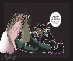 barefoot black_toenails blarf022 boots boots_removed dark-skinned_female dark_skin feet foot_fetish footjob goth goth_girl i_feel_sick johnny_the_homicidal_maniac smell smelly smelly_feet tenna