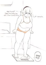 bra cloudxmoe fat_woman original original_character panties