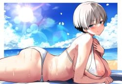 1girls ai_generated beach big_ass big_breasts big_butt bikini blush blushing_female blushing_profusely bubble_ass bubble_butt cleavage deep_cleavage dripping female female_only from_side hand_on_breast hand_on_chest hand_on_thigh huge_ass huge_breasts large_breasts looking_at_viewer massive_breasts narrow_waist nipple_slip nipples on_stomach open_mouth posing posing_for_the_viewer seductive seductive_look seductive_smile self_upload sweatdrop sweating sweaty sweaty_body sweaty_breasts sweaty_butt thick_nipples thick_thighs uzaki-chan_wa_asobitai! uzaki_hana wide_hips yeetyboi5000