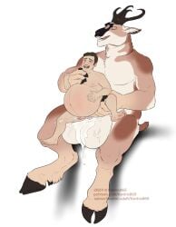 absurd_res anal anal_orgasm anal_sex anatomically_correct anthro balls belly big_balls big_belly bodily_fluids closed_eyes cum cum_in_ass cum_inside duo genital_fluids genitals hi_res hooves huge_balls huge_belly human humanoid_genitalia humanoid_penis hyper hyper_balls hyper_belly hyper_genitalia inflation inflation kevira065 looking_pleasured male male/male mammal orgasm penetration penis pregnant pregnant_male pronghorn size_difference size_play vein veiny_balls