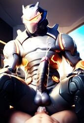 3d ai_generated anus armor armored_male ass ass_focus balls bara bara_ass big_ass big_butt big_penis bottomless cowgirl cowgirl_position cum_in_anus cum_inside erection fat_cock focus_on_ass focus_on_penis fortnite fortnite:_battle_royale gay grey_skin helmet humanoid humanoid_genitalia in_bed inviting male male/male male_focus male_only male_penetrated male_penetrating male_penetrating_male manly masculine masked omega_(fortnite) penetration penis penis_in_anus penis_in_ass penis_inside round_ass round_butt showing_anus showing_ass spread_legs thick_thighs unusual_eyes yaoi