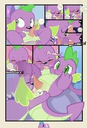 2013 3_toes barefoot black_eyes black_nose black_skin canine clenched_teeth cloaca closed_eyes collar comic crossover cum cum_on_face cum_on_penis cum_on_tail cute diamond dragon english_text equestria_girls erection fellatio feral friendship_is_magic fur furry gay green_eyes green_fur green_skin happy heart high_resolution jewel jewelry lizard looking_away male my_little_pony no_humans nude number open_mouth oral oral_sex orgasm penis pink_penis pink_skin plain_background purple_fur purple_skin raised_leg reptile scalie selfcest sex sharp_teeth shiny skin smile spike_(eg) spike_(mlp) spikes spread_legs spreading square_crossover star teeth text tongue tongue_out tricksta white_eyes