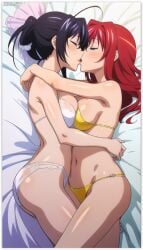 2females 2girls ai_generated akeno_himejima girl_on_girl high_school_dxd lesbian_couple lesbian_kiss lesbian_sex rias_gremory yuri yuri yuri