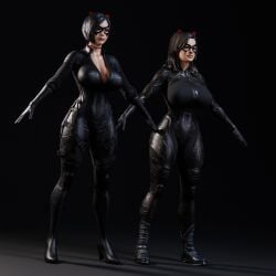 2girls 3d ada_wong big_ass big_breasts bioware breasts bust busty capcom crossover curvaceous curvy curvy_figure eastern_and_western_character electronic_arts female hips hourglass_figure huge_ass huge_breasts large_ass large_breasts light-skinned_female light_skin mass_effect mature mature_female mehlabs miranda_lawson multiple_girls resident_evil slim_waist thick thick_hips thick_legs thick_thighs thighs top_heavy voluptuous waist wide_hips